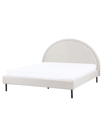 Beliani Doppelbett MARGUT in Beige - (W) 176 x (H) 116 x (L) 214 cm