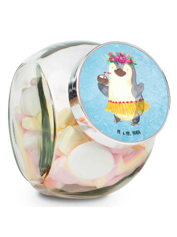 Mr. & Mrs. Panda Bonbonglas Pinguin Kokosnuss ohne Spruch in Eisblau