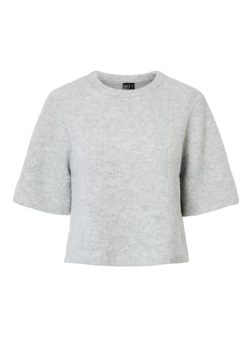 Pieces Stricktop in Light Grey Melange