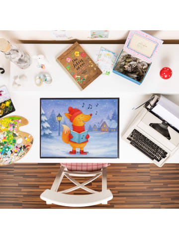 Mr. & Mrs. Panda Schreibunterlage Fuchs Sänger Design ohne Spruch in Weiß