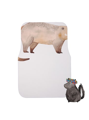 Mr. & Mrs. Panda Automatte Nasenbär mit Spruch in Schwarz