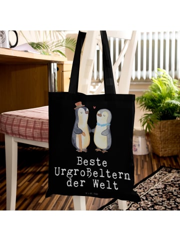 Mr. & Mrs. Panda Tragetasche Pinguin Beste Urgroßeltern der Welt... in Schwarz