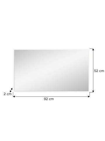 ebuy24 Spiegel ProjektX Weiß 92 x 2 cm
