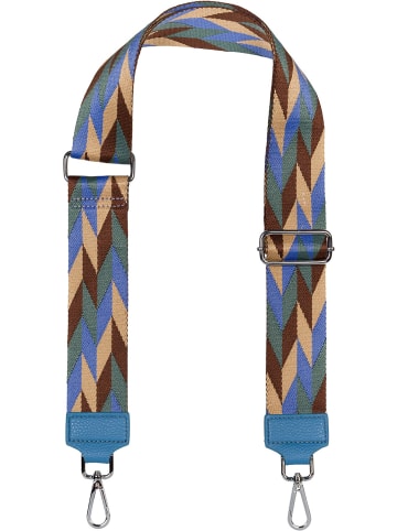 styleBREAKER Wechsel Taschengurt in Blau-Beige-Braun