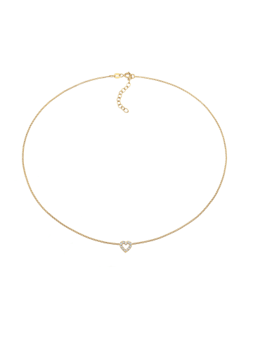 Elli Halskette 925 Sterling Silber Herz in Gold