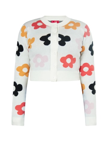 Swirly Damen Cardigan in WEISS MEHRFARBIG