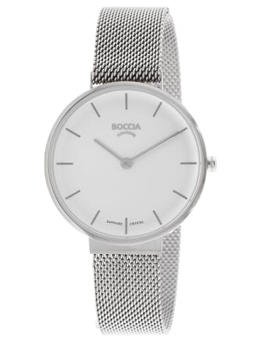 Boccia Damen-Armbanduhr Titan mit Saphirglas Silber