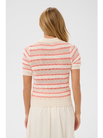SAINT TROPEZ Strickpullover RosettaSZ Gerade Passform in Blooming Dahlia