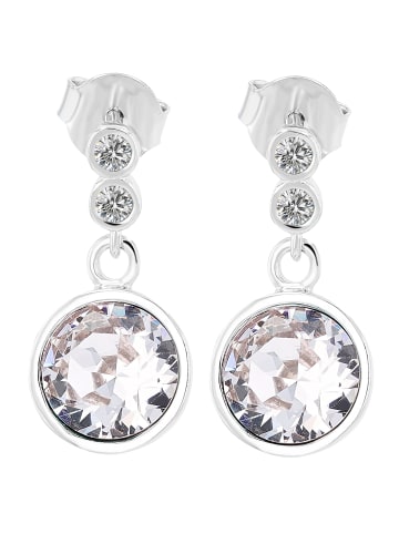 Adeliás Damen 925 Silber Ohrringe Ohrstecker mit funkelnden Zirkonia in silber
