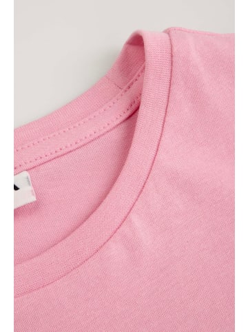 MOKIDA Baumwoll-T-Shirt mit kurzen Ärmeln in gedämpftes Rosa