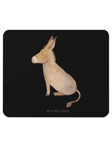 Mr. & Mrs. Panda Mousepad Esel ohne Spruch in Schwarz