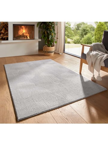Tara Carpet Kurzflorteppich Homestyle Wellen in Grau