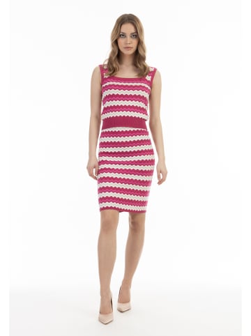 faina Damen Strick Tank Top in Pink Mehrfarbig