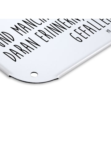 Mr. & Mrs. Panda Lustiges Blechschild Affe mit Spruch in Weiß
