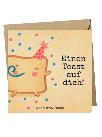 Mr. & Mrs. Panda Deluxe Karte Toast Party Design mit Spruch in Weiß