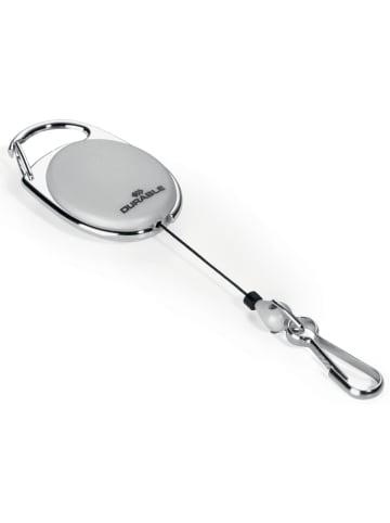 Durable Aufrollmechanismus JoJo Style mit Federhaken 80cm grau
