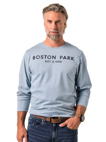 Boston Park Kurzarm T-Shirt in taubenblau