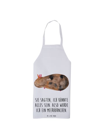 Mr. & Mrs. Panda Kochschürze Einhorn Meerschweinchen mit Spruch in Weiß