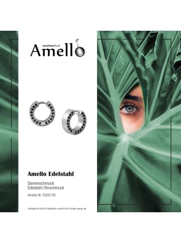 Amello Ohrringe Edelstahl (Stainless Steel) Creolen