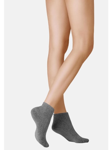 Kunert Sneakersocken Homesocks ohne Gummifäden in Carbone