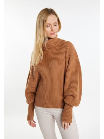 usha WHITE LABEL Damen Rollkragenpullover in Kamel
