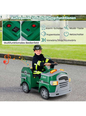 COSTWAY 12V Feuerwehr Rutschauto in Grün