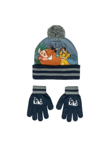 Disney Lion King 2er Set Kinder Winter Accessoire Mütze Handschuh in Mehrfarbig