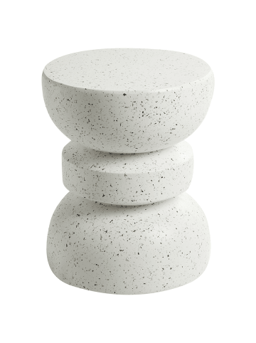 Beliani Beistelltisch FALIRO in Weiß - (W) 37 x (H) 45 x (L) 37 cm