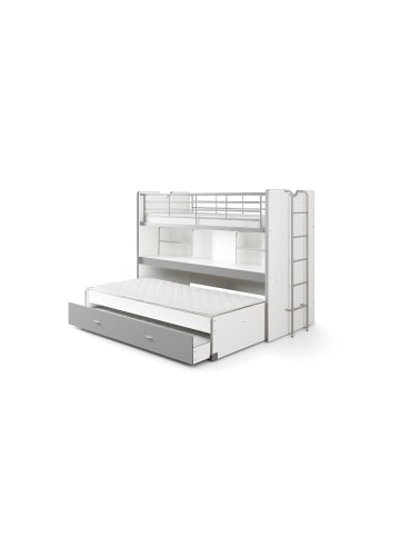 58 aufm Kessel HOCHBETT Kalinda 222x161x102 aus Holzwerkstoff+Metall Weiß/Silbergrau