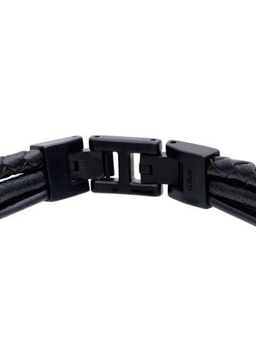 s.Oliver Armschmuck Leder in schwarz