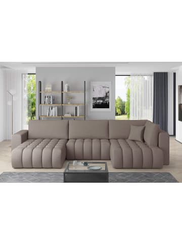 MF Design Bonita Recamiere Links in Taupe -  (L) 175 x (B) 350 x (H) 92 cm