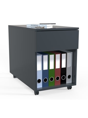 VCM  Rollcontainer Bürocontainer Dalosa 1 Schublade in Anthrazit / Honig-Eiche