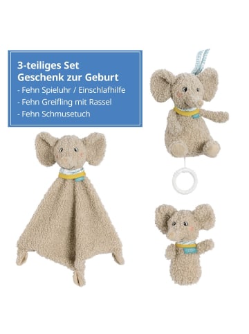 Fehn 3-tlg. Geschenk-Set zur Geburt in gray