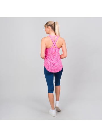 BIDI BADU Maila Burnout Tech Tank - neon yellow in pink