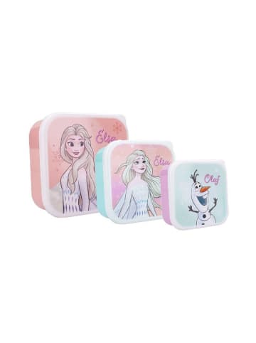 COFI 1453 Frozen Lunchset 3-in-1 Snackbox Lunchpaket Butterbrotbox in Pink