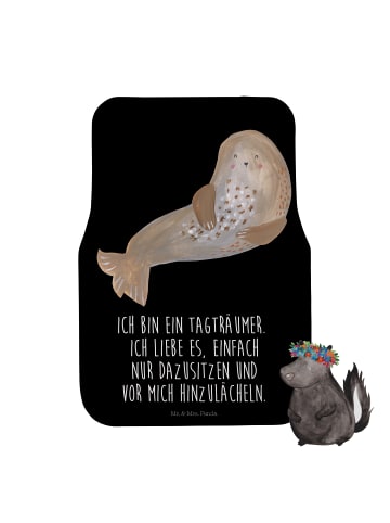 Mr. & Mrs. Panda Fußmatte Fürs Auto Robbe Lachen mit Spruch in Schwarz