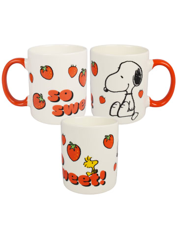Snoopy Peanuts Snoopy Tasse so sweet! Kaffeetasse Kaffeebecher 320 ml in rot/weiß