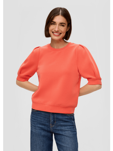 S. Oliver Sweatshirt kurzarm in Orange