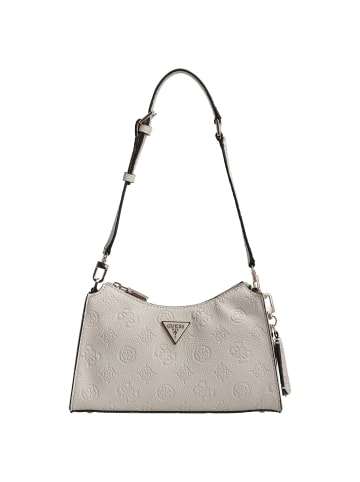 Guess Cresidia II Top Zip - Schultertasche 27 cm (black logo) in bone logo