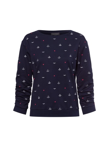 Franco Callegari Sweatshirt in marine weiß