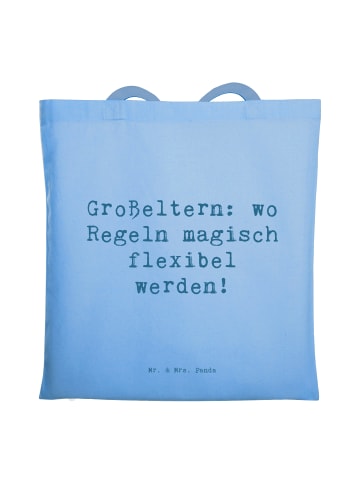 Mr. & Mrs. Panda Laptoptasche Spruch Großeltern Magie mit Spruch in Sky Blue