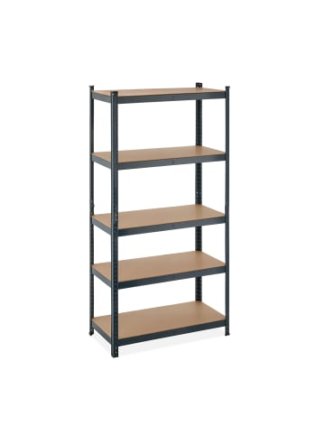 relaxdays Schwerlastregal in Anthrazit- (B)90 x (H)180 x (T)45 cm