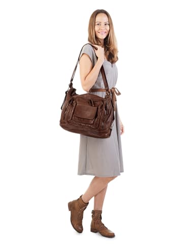 Forty degrees Rucksack echt Leder in cognac