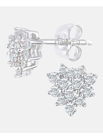 Diamant L'éternel Ohrstecker aus 375 Weißgold mit 0.25 Karat Diamant
