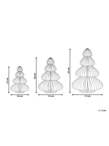 Beliani 3er-Set Dekofigur NILGIRI in Beige