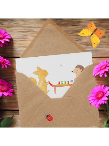 Mr. & Mrs. Panda Gutschein Spieleabend Freude mit Spruch in Weiß