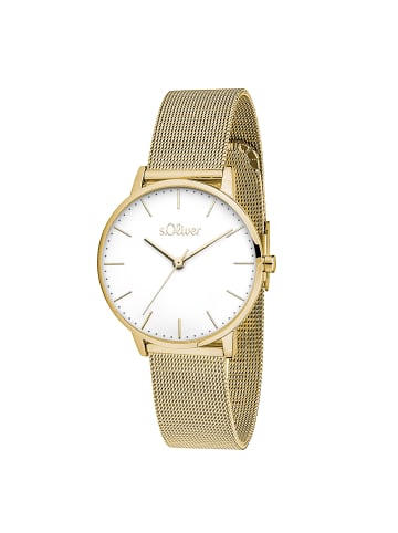 s.Oliver Armbanduhr Modern Basics in gold
