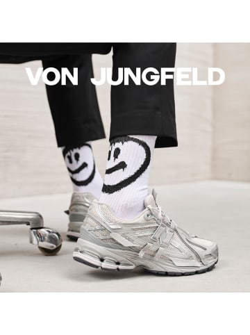 von Jungfeld Tennissocken Smiley & Classic Set in White/Black/Grey