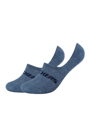 Skechers Socken Unisex 2p Basic Footies Mesh Ventilation in Navy