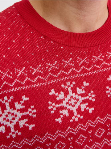 Jack & Jones Strickpullover in True Red